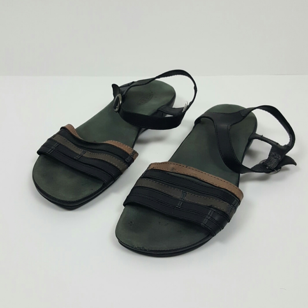 Keen Sandals Women Size 9.5 Black Brown Ankle Strap Outdoor Comfort Shoes